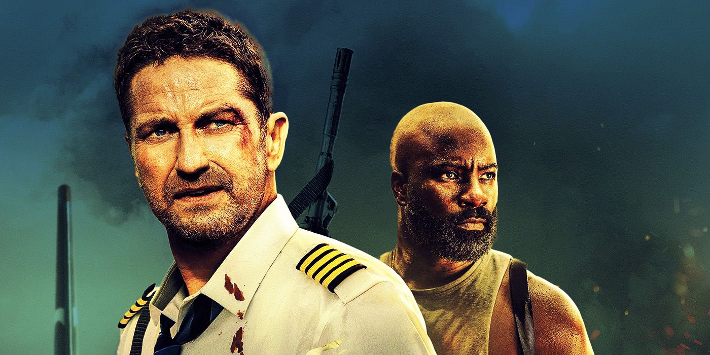 Gerard Butler and Mike Colter in Plane