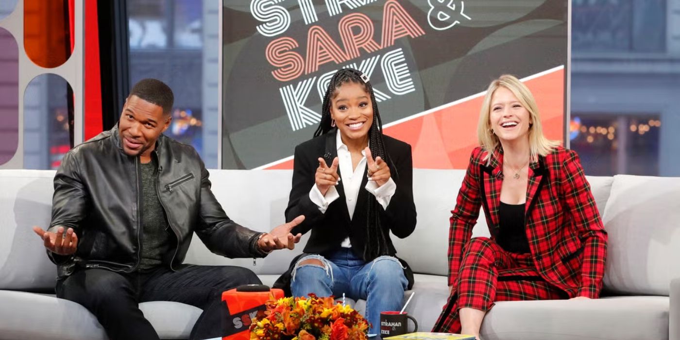 Michael Strahan, Keke Palmer, and Sara Haines on &lsquo;GMA3.'