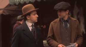 Bruno Kirby as Peter Clemenza standing next to and looking at Robert De Niro as Vito Corleone in The Godfather: Part II (1974)