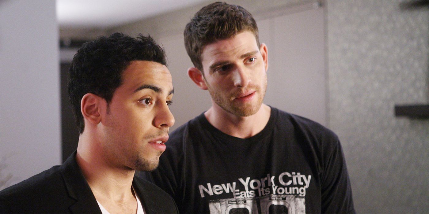 Victor Rasuk and Bryan Greenberg standing side by side in How To Make It in America 