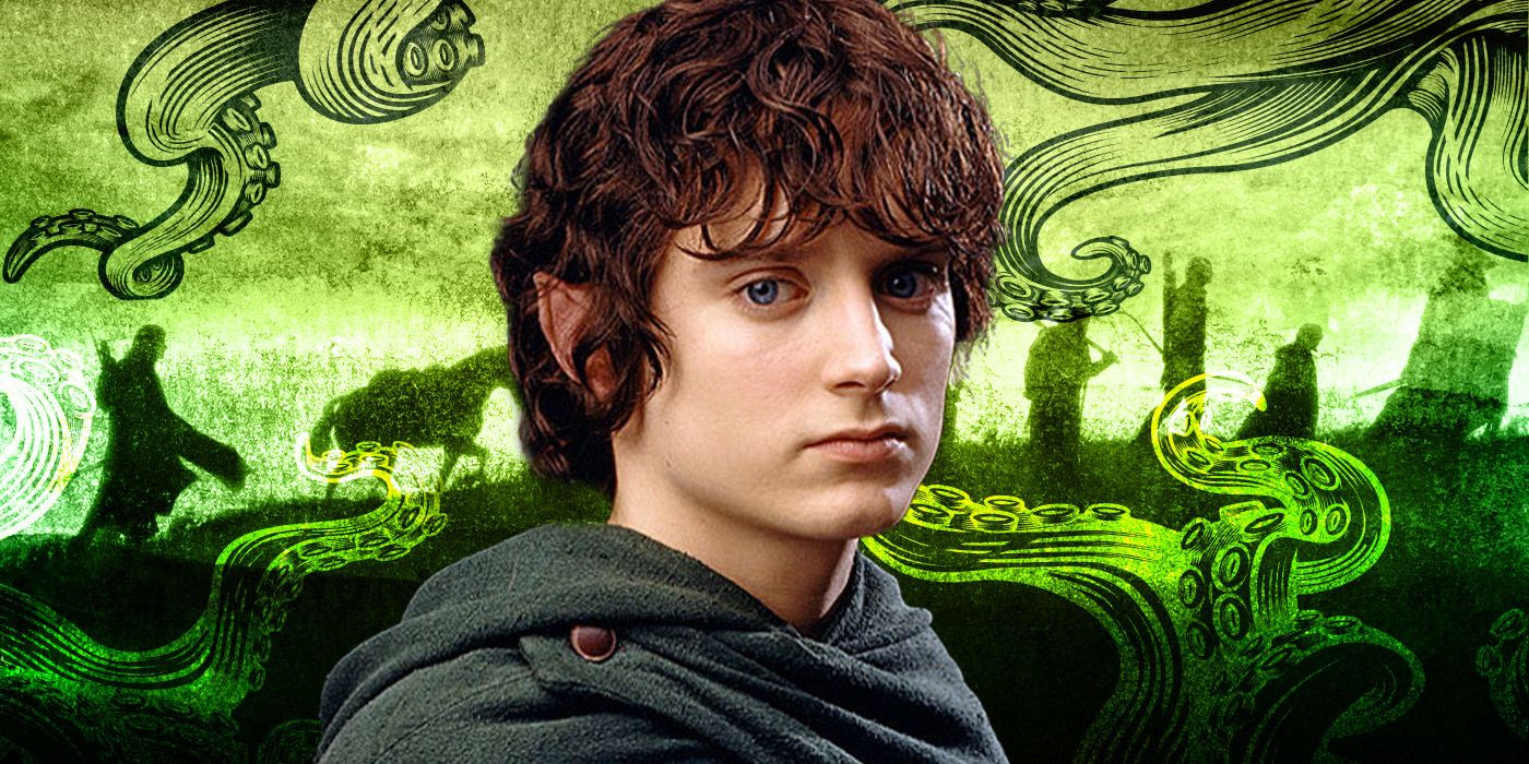 Frodo and the Fellowship from Lord of the Rings surrounded by tentacles