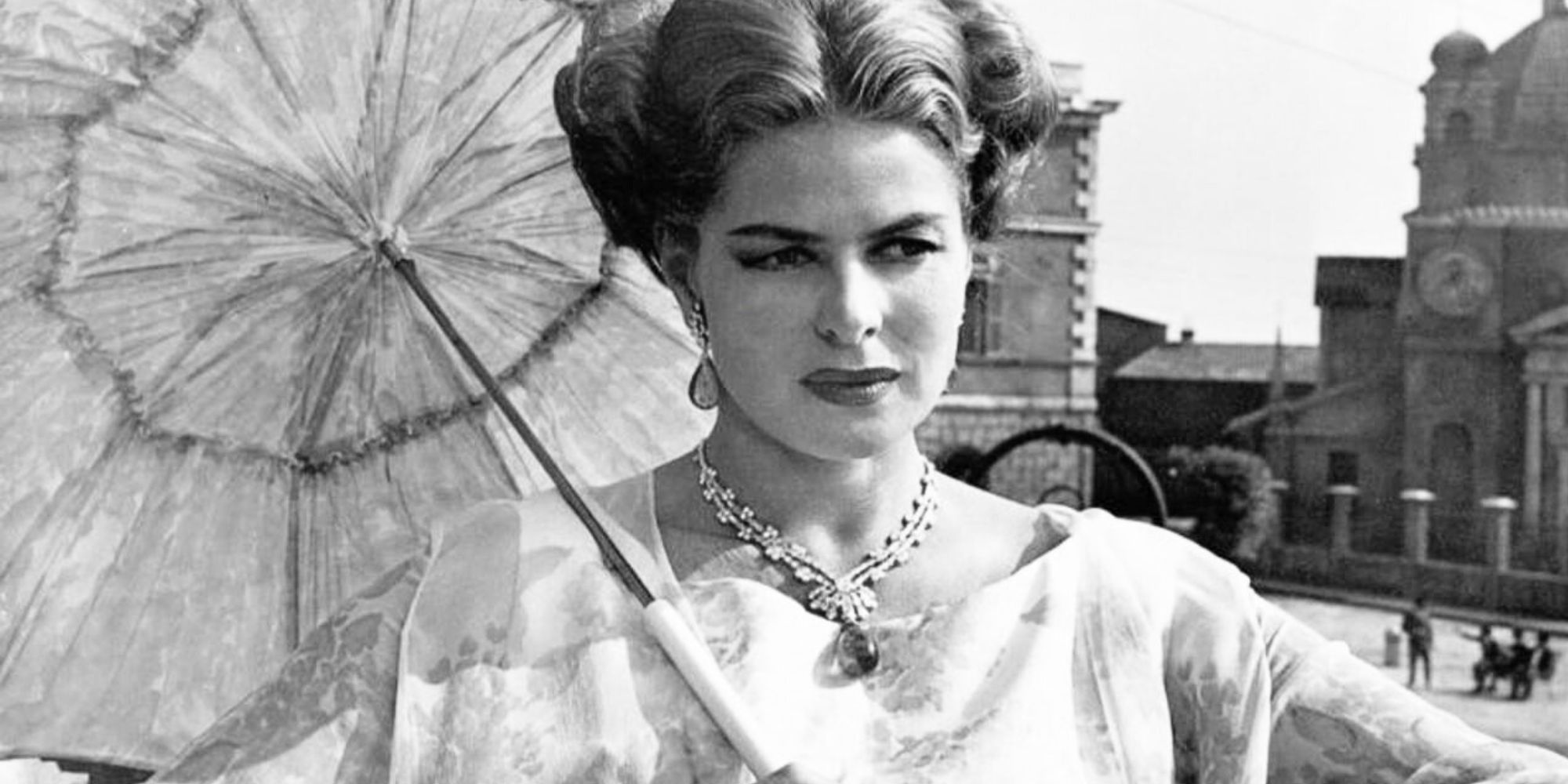 Ingrid Bergman as Karla Zachanassian in The Visit (1964).