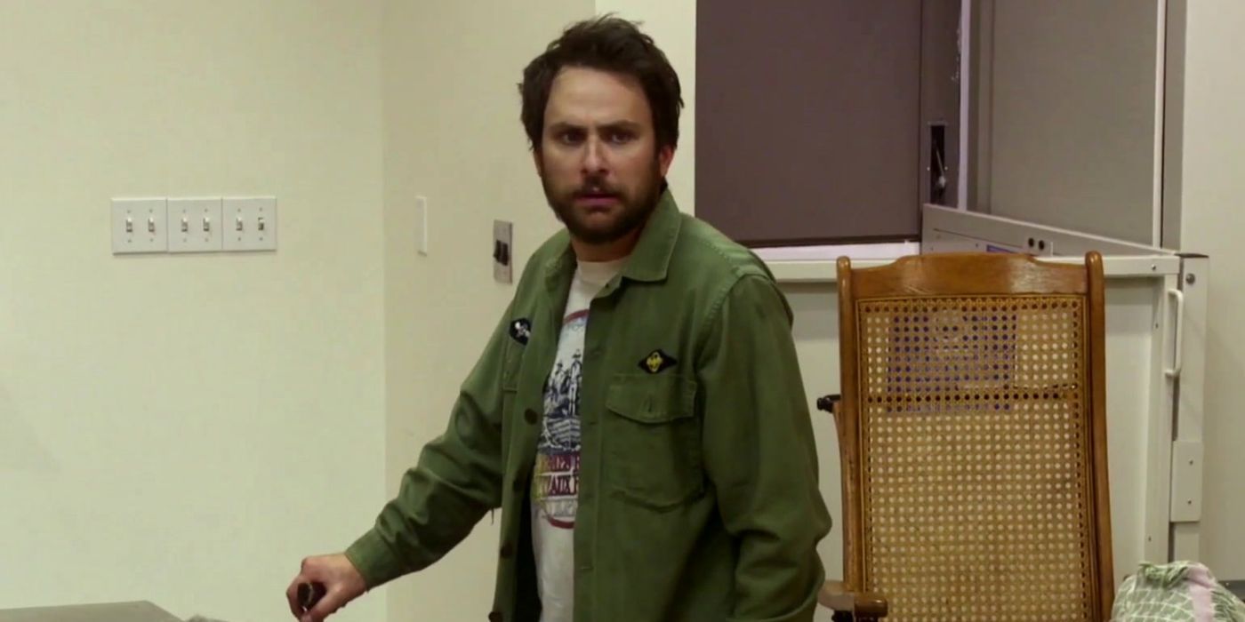 Charlie standing up with a cane in It&rsquo;s Always Sunny in Philadelphia &ldquo;Flowers For Charlie&rdquo;