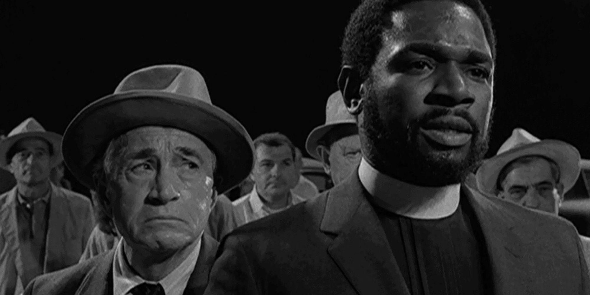 Ivan Dixon and Paul Fix in The Twilight Zone episode I Am the Night-Color Me Black
