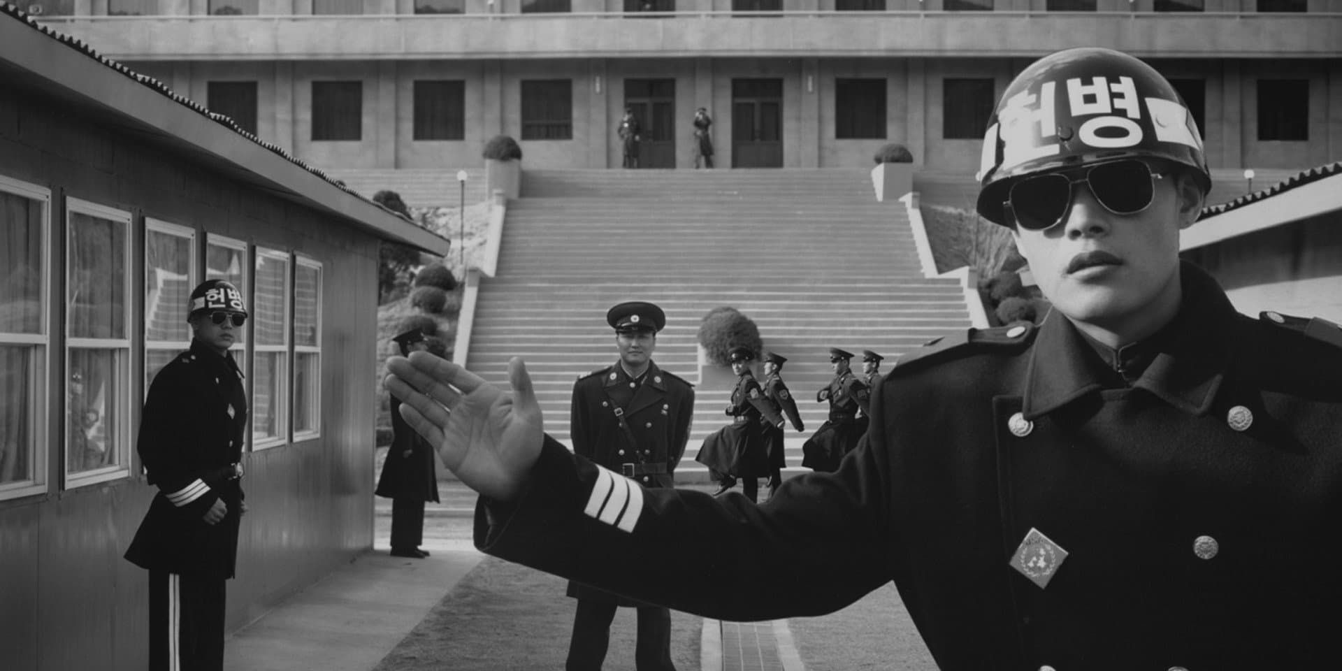 A photograph taken by a tourist of the Korean border in Park Chan-wook&rsquo;s &lsquo;Joint Security Area&rsquo;