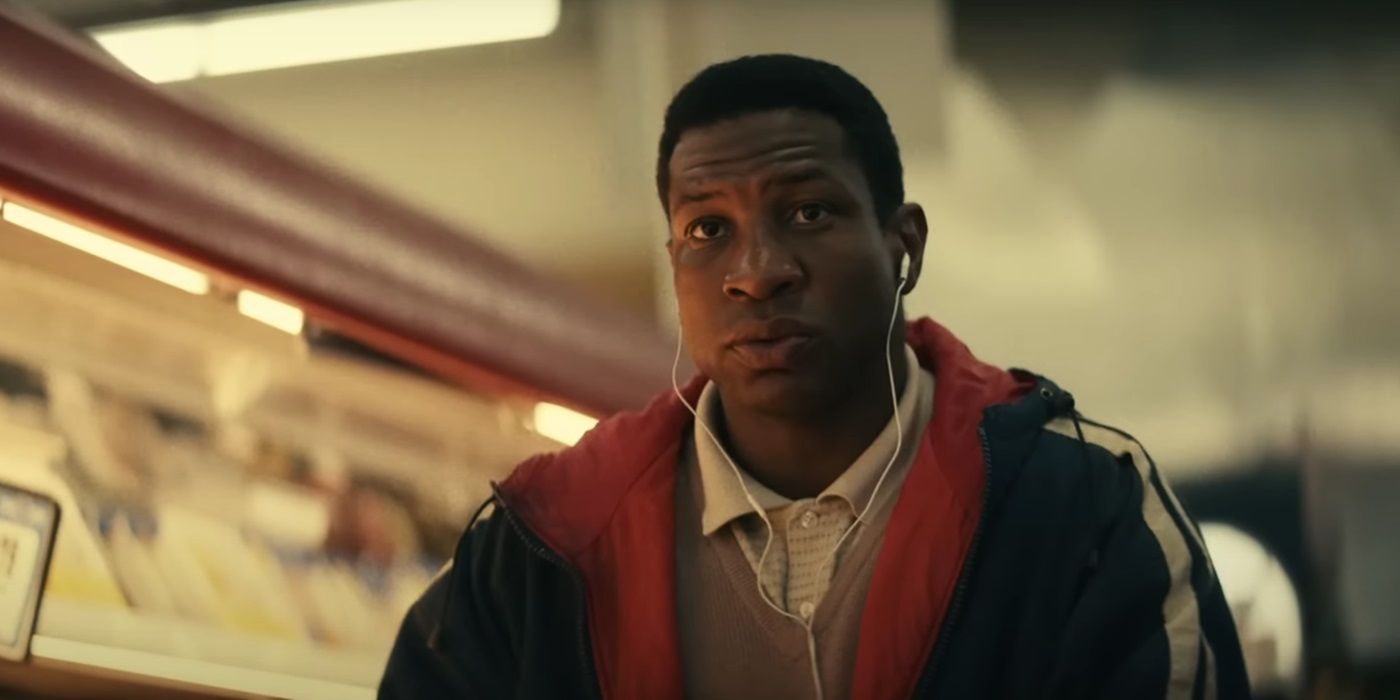 Jonathan Majors, in a supermarket, in Magazine Dreams
