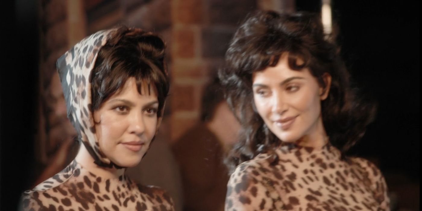 Kim Kardashian and Kourtney Kardashian at SKIMS photoshoot Season 6 &lsquo;The Kardashians&rsquo;