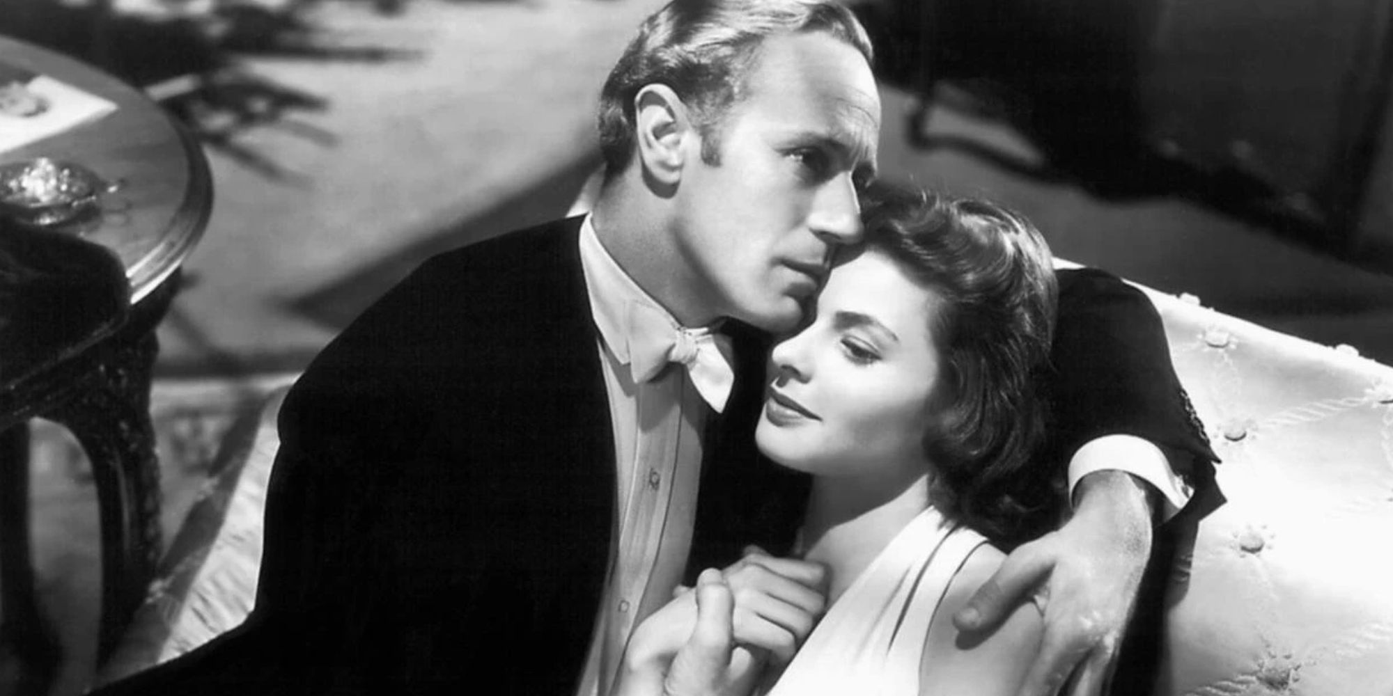 Leslie Howard and Ingrid Bergman in Intermezzo (1939).