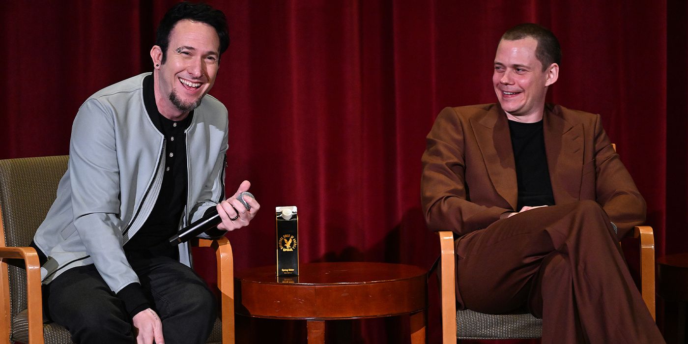David Yarovesky and Bill Skarsgard at the Locked Q&amp;A and world premiere