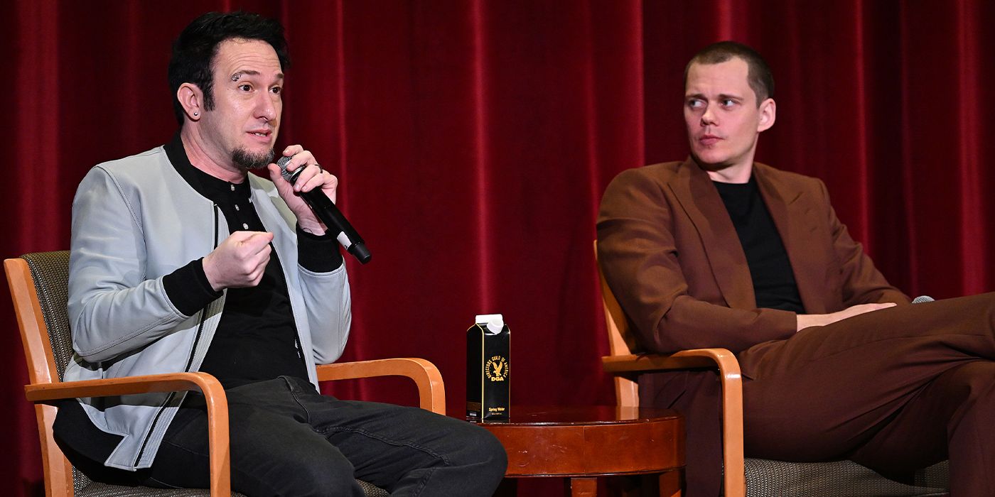 David Yarovesky and Bill Skarsgard at the World Premiere and Q&amp;A for Locked
