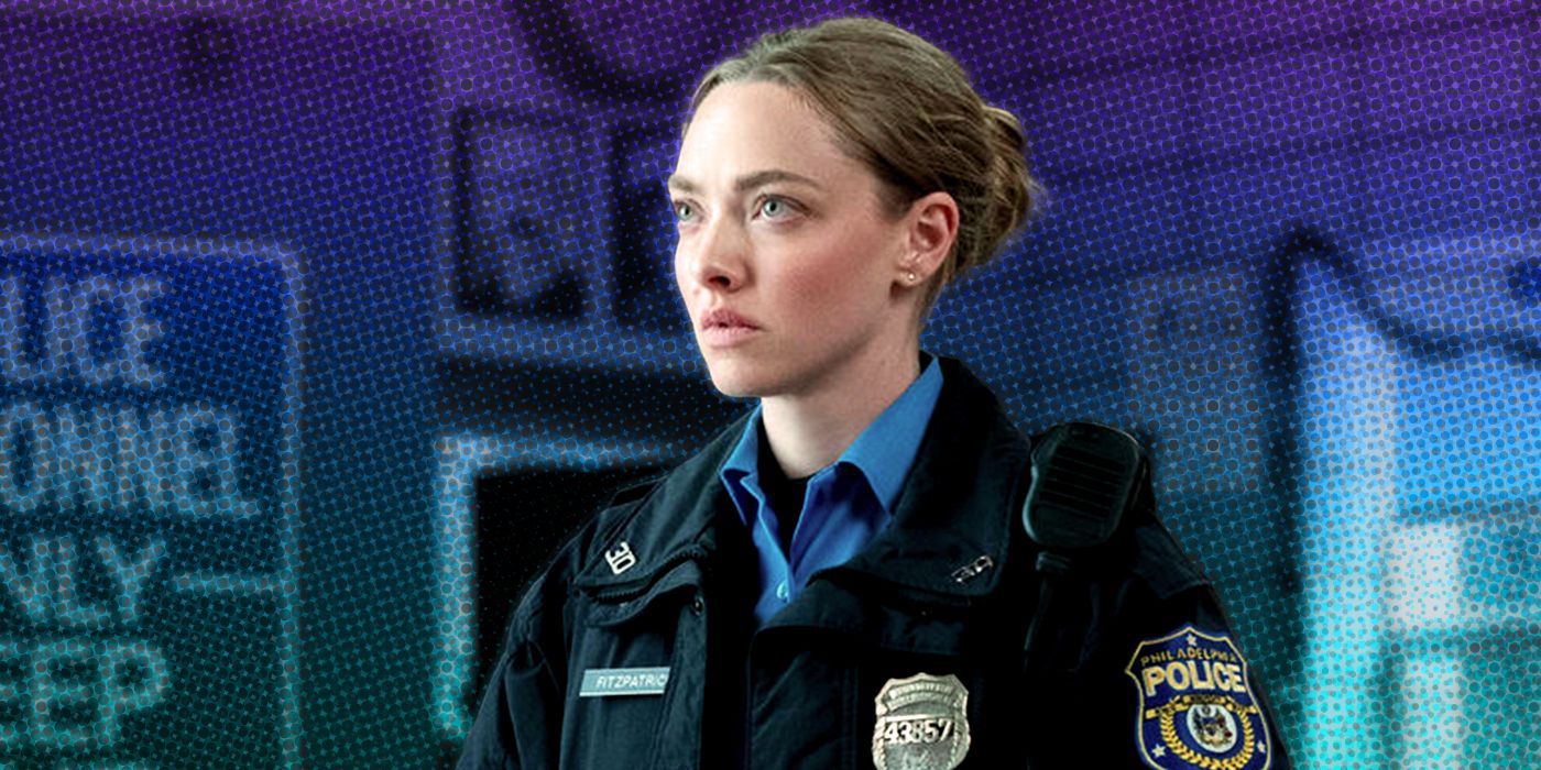 Amanda Seyfried wears a police uniform in a still from Long Bright River.