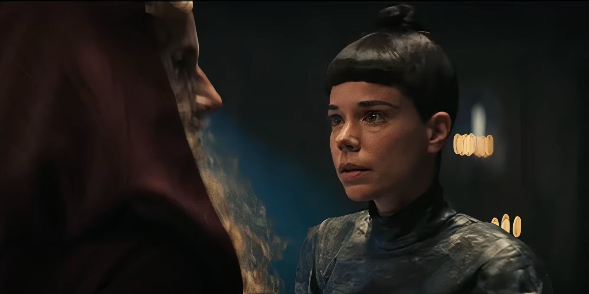 Moghedien (Laia Costa) with​​​​​​​ Liandrin (Kate Fleetwood) in The Wheel of Time Season 3