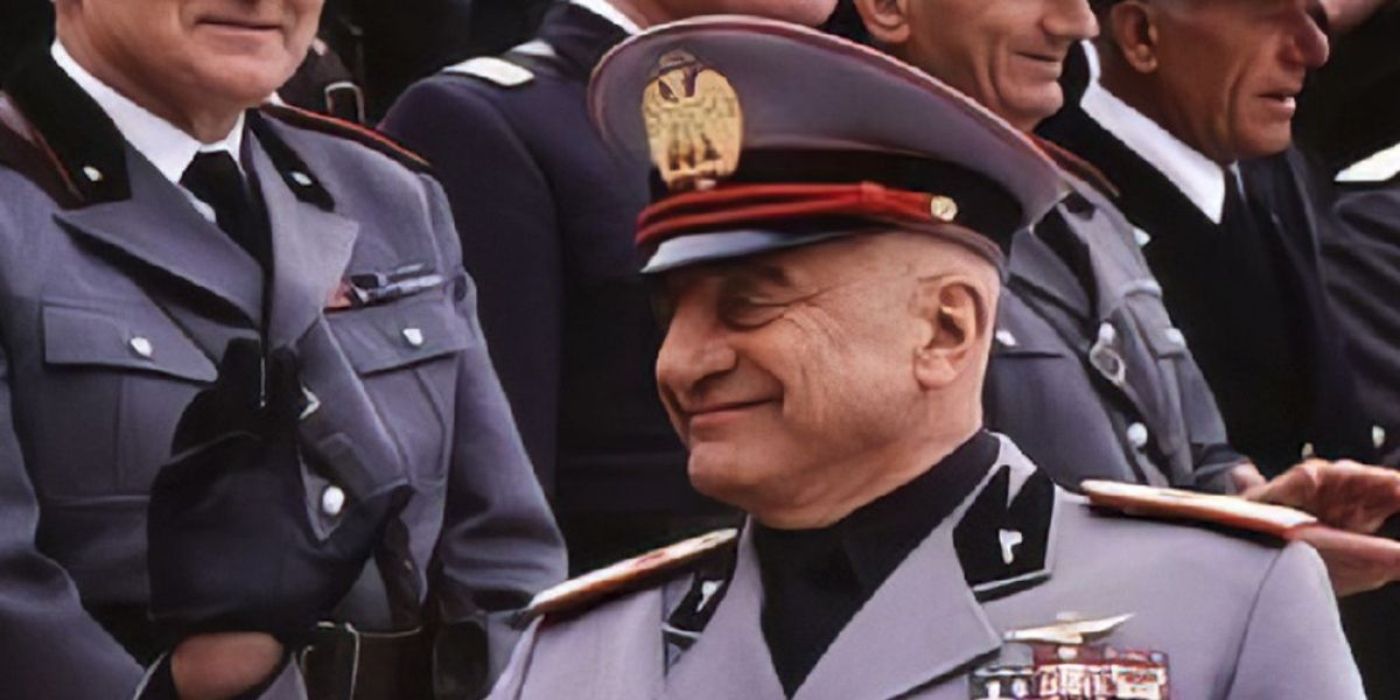 George c. Scott as Mussolini in 'Mussolini: The Untold Story' (1985)