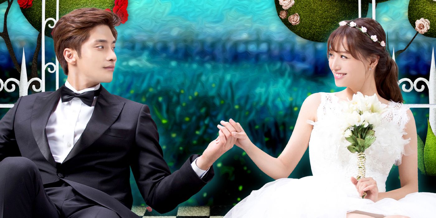 Sung Hoon as Lee Kang-hoon holds hands with Kim Jae-kyung as Cha Yoon-seo in a bride&rsquo;s dress in Noble, My Love