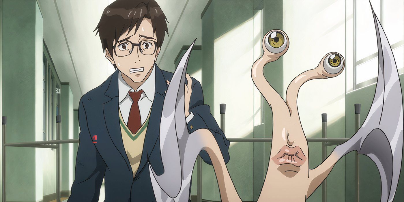 Shinichi Izumi and Migi in the anime Parasyte: The Maxim.
