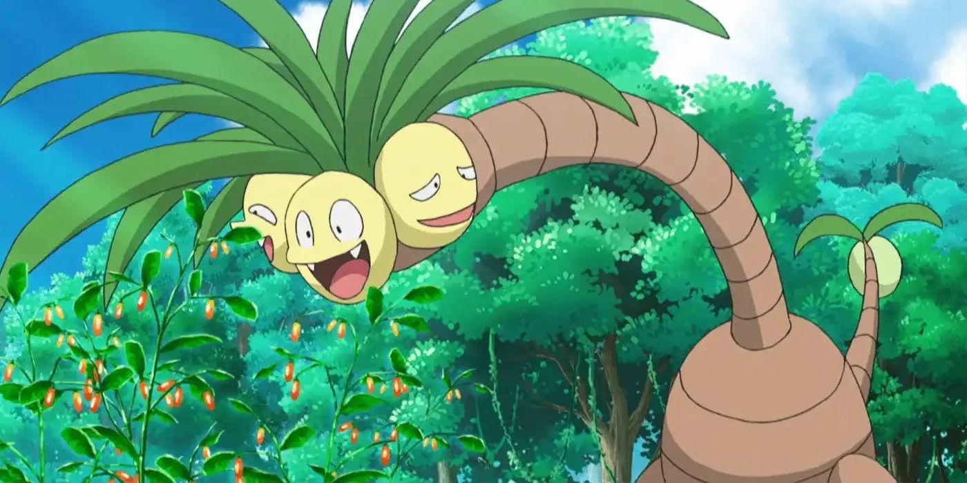 Alolan Exeggutor about to eat some berries