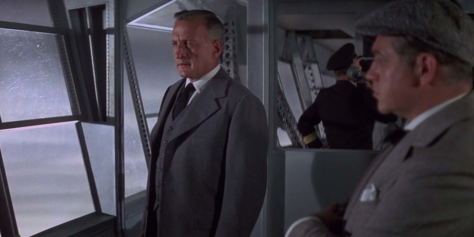 Richard Dysart and George C. Scott in &lsquo;The Hindenburg&rsquo; (1975)