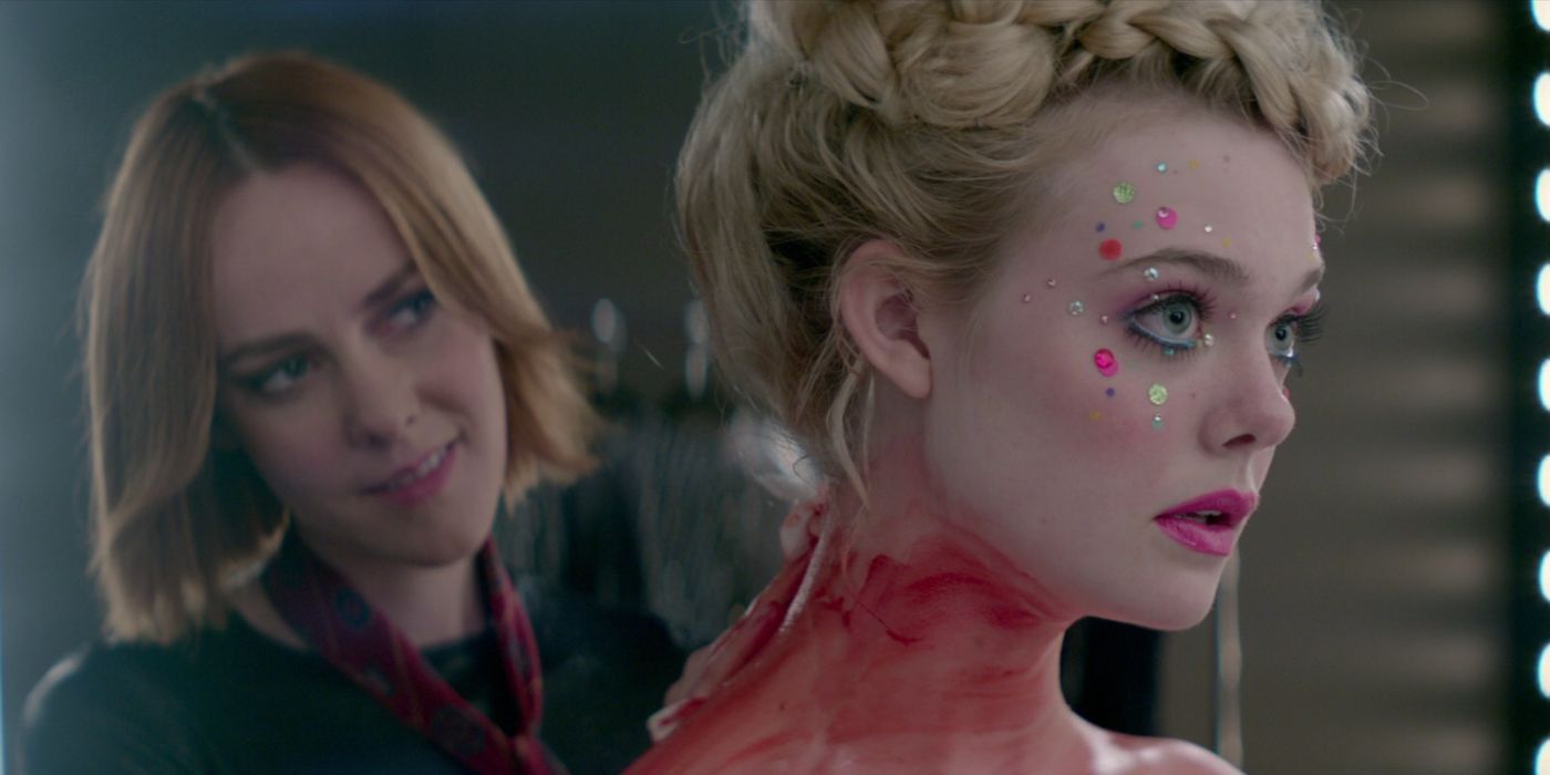 Ruby helps Jesse get cleaned up in The Neon Demon