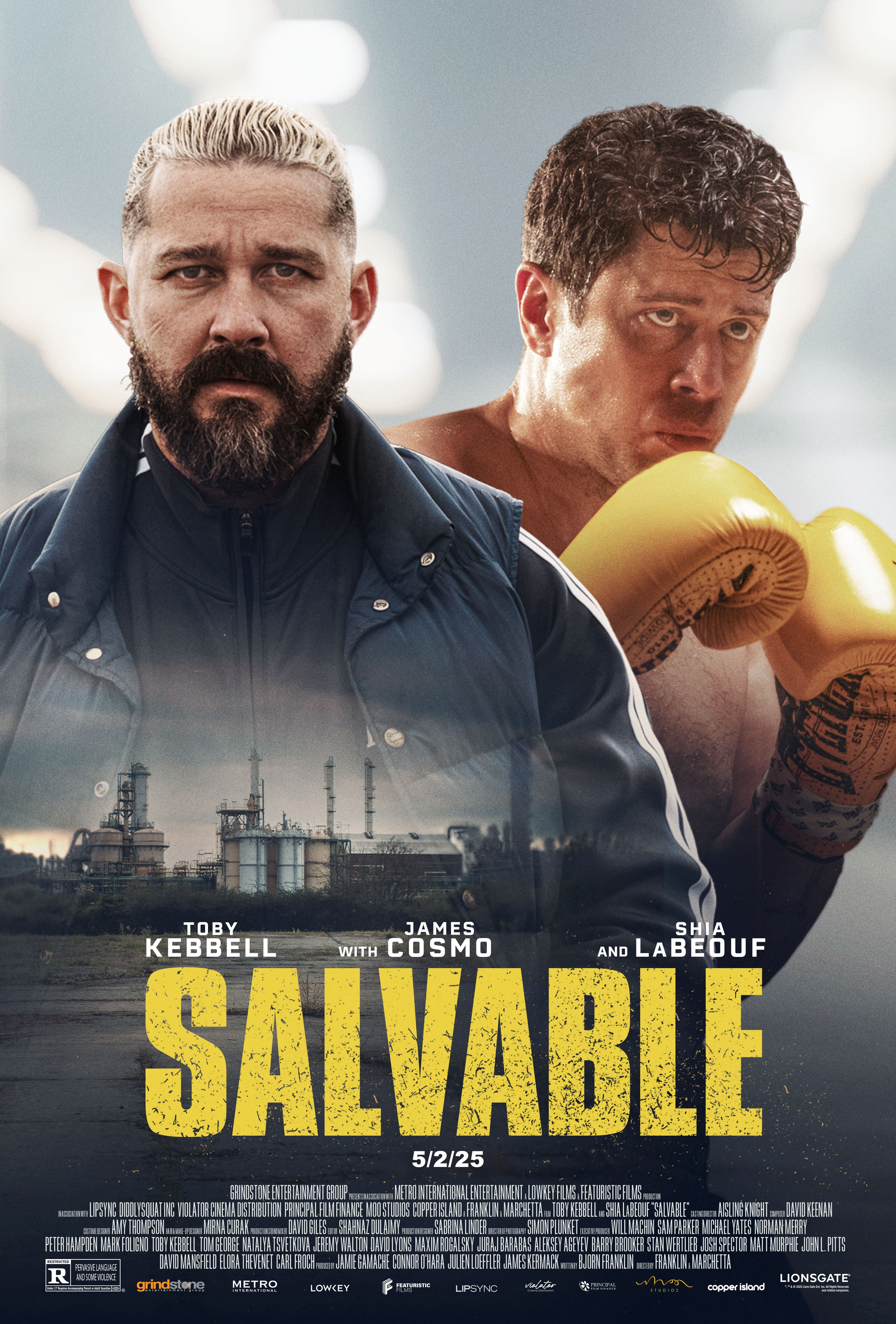Shia LaBeouf and Toby Kebbell on the poster for Salvable.