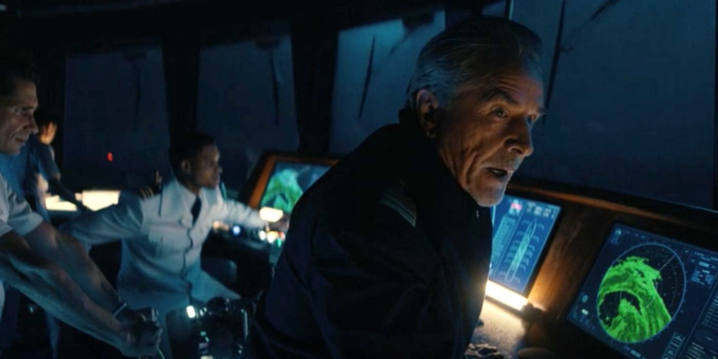 Captain Massey (Don Johnson) tries to keep his vessel safe during a hurricane in &lsquo;Doctor Odyssey.'