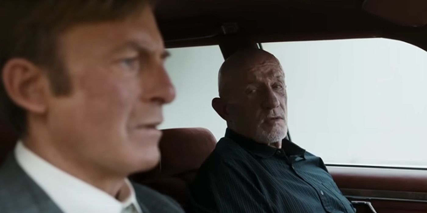 Bob Odenkirk as Jimmy and Jonathan Banks as Mike in a car in &lsquo;Better Call Saul&rsquo;