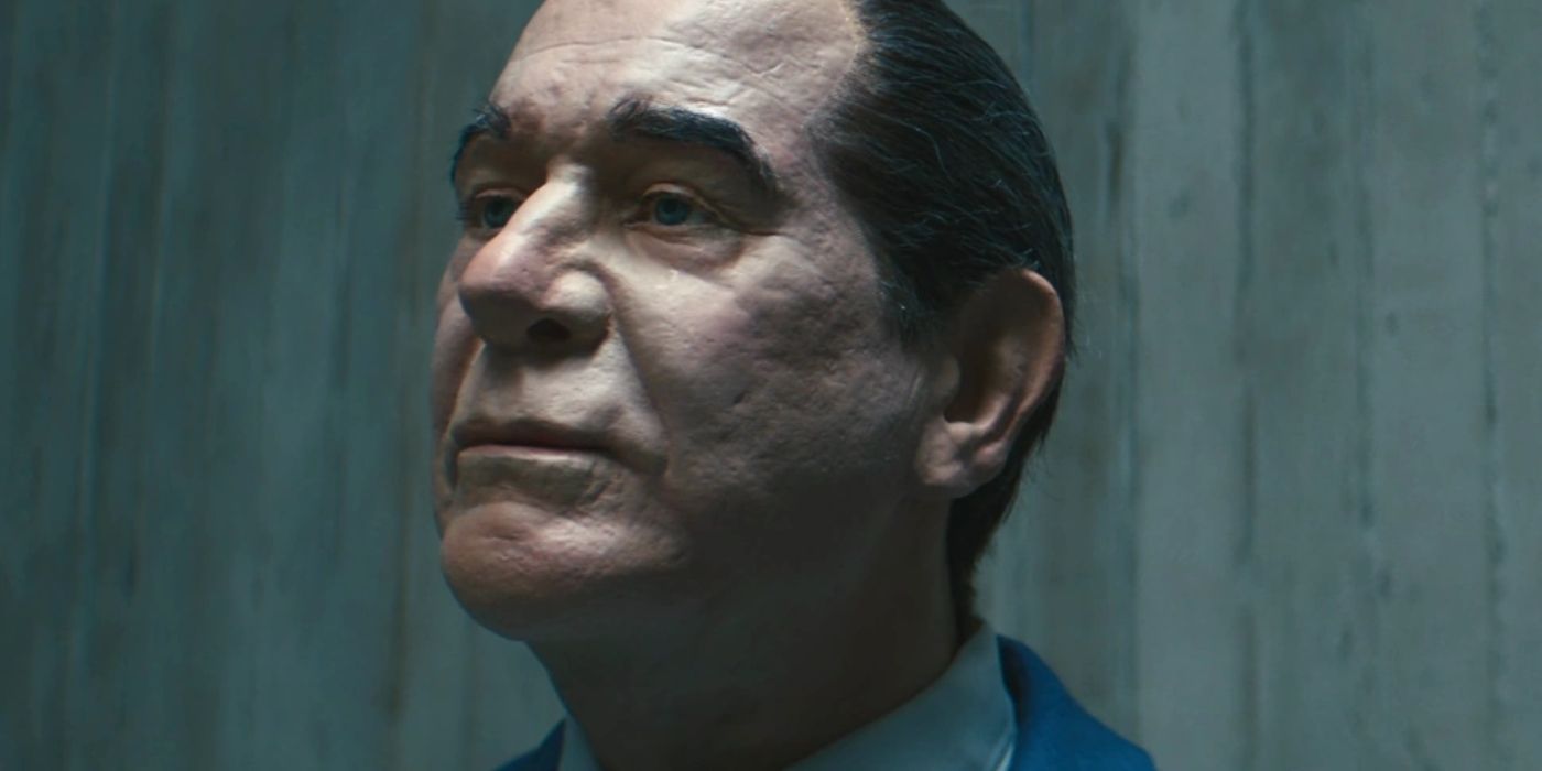 A wax statue of Baird Eagan in Severance