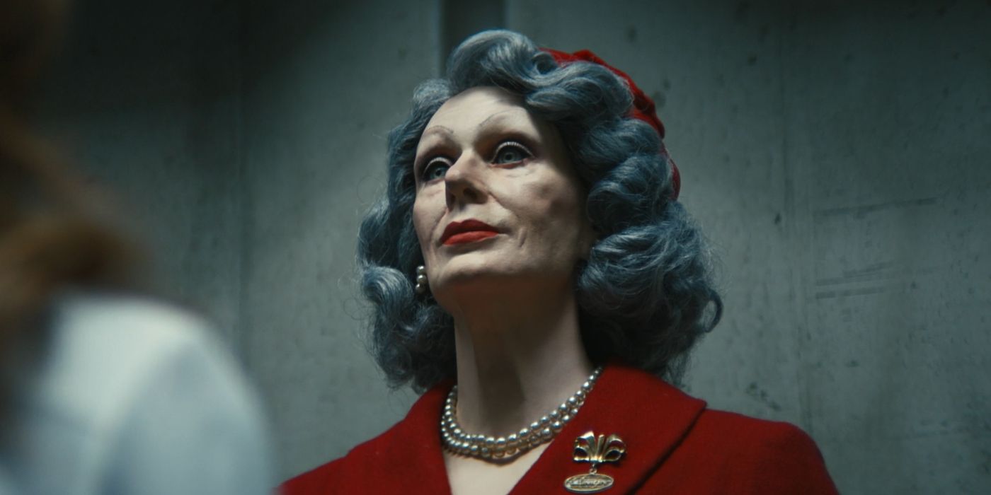 A wax statue of Myrtle Eagan in Severance