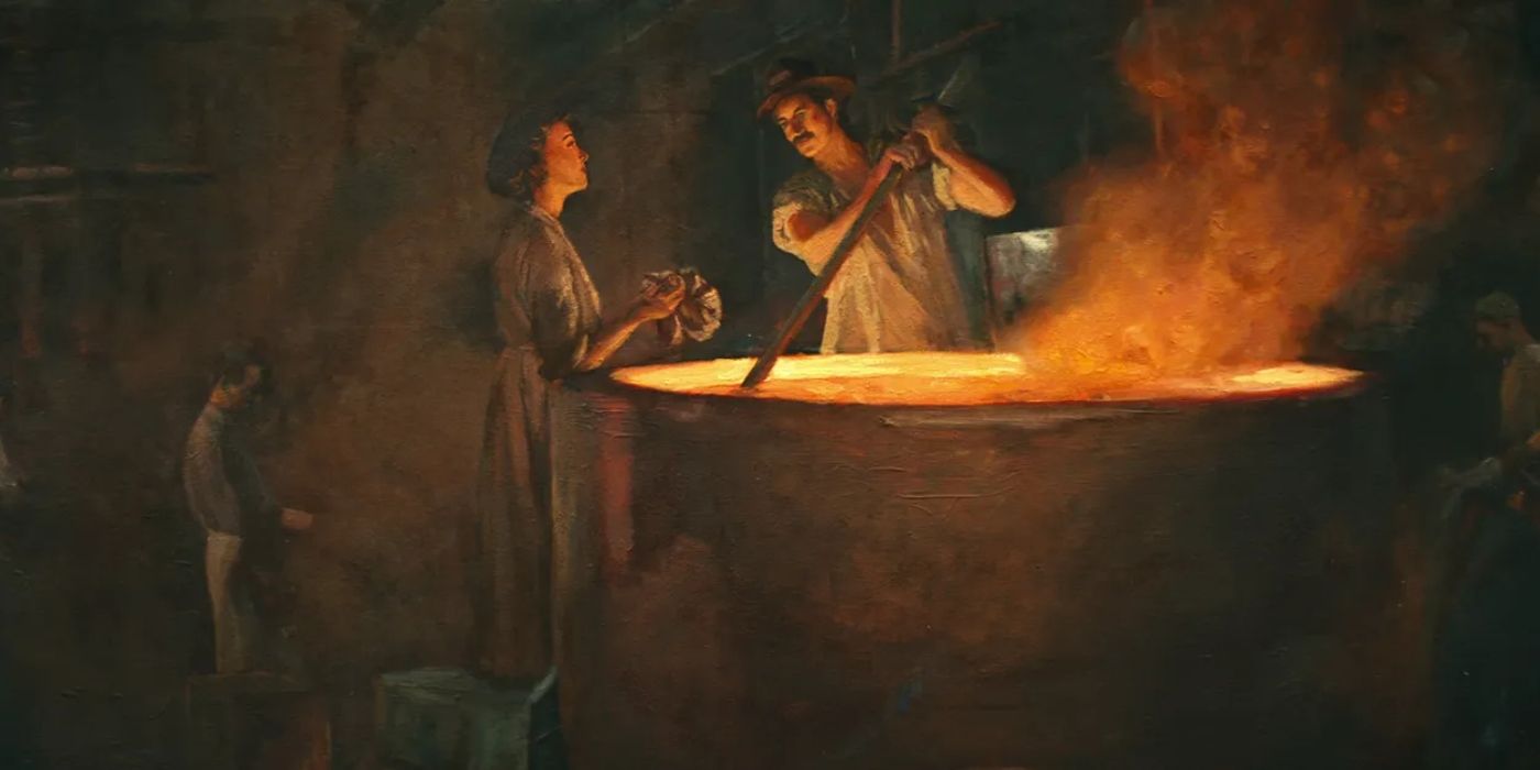 The painting &ldquo;The Courtship of Kier and Imogene&rdquo; in Severance