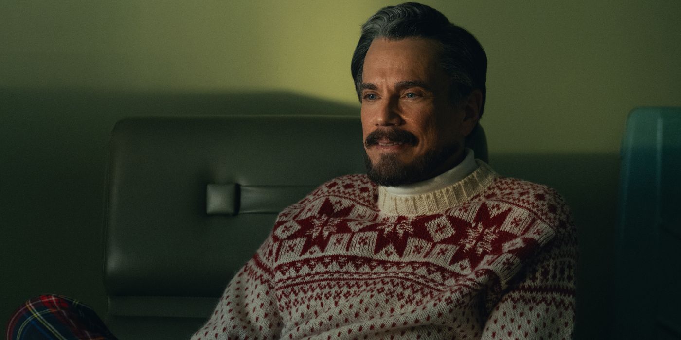 Robby Benson as Dr. Mauer wearing a Christmas sweater in Severance Season 2 Episode 7
