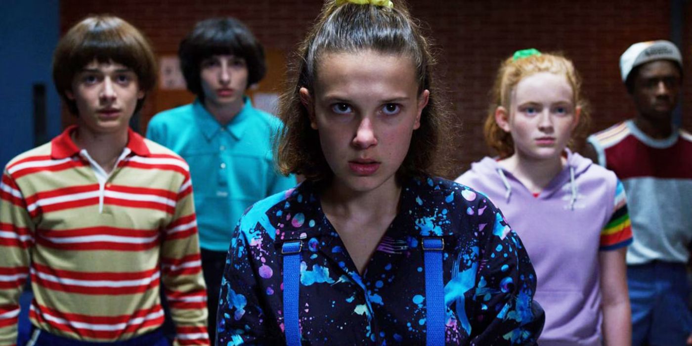 Stranger Things cast staring in worry.