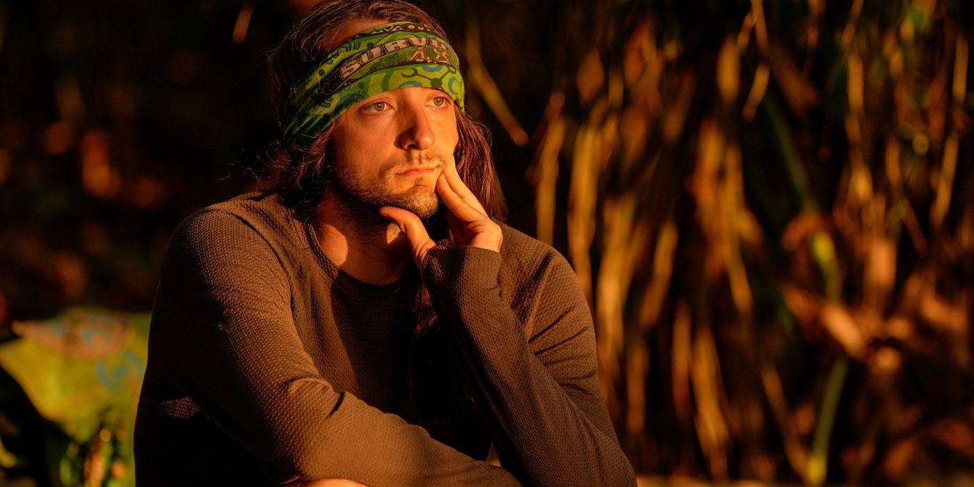 Justin ponders during twilight on 'Survivor 48.'