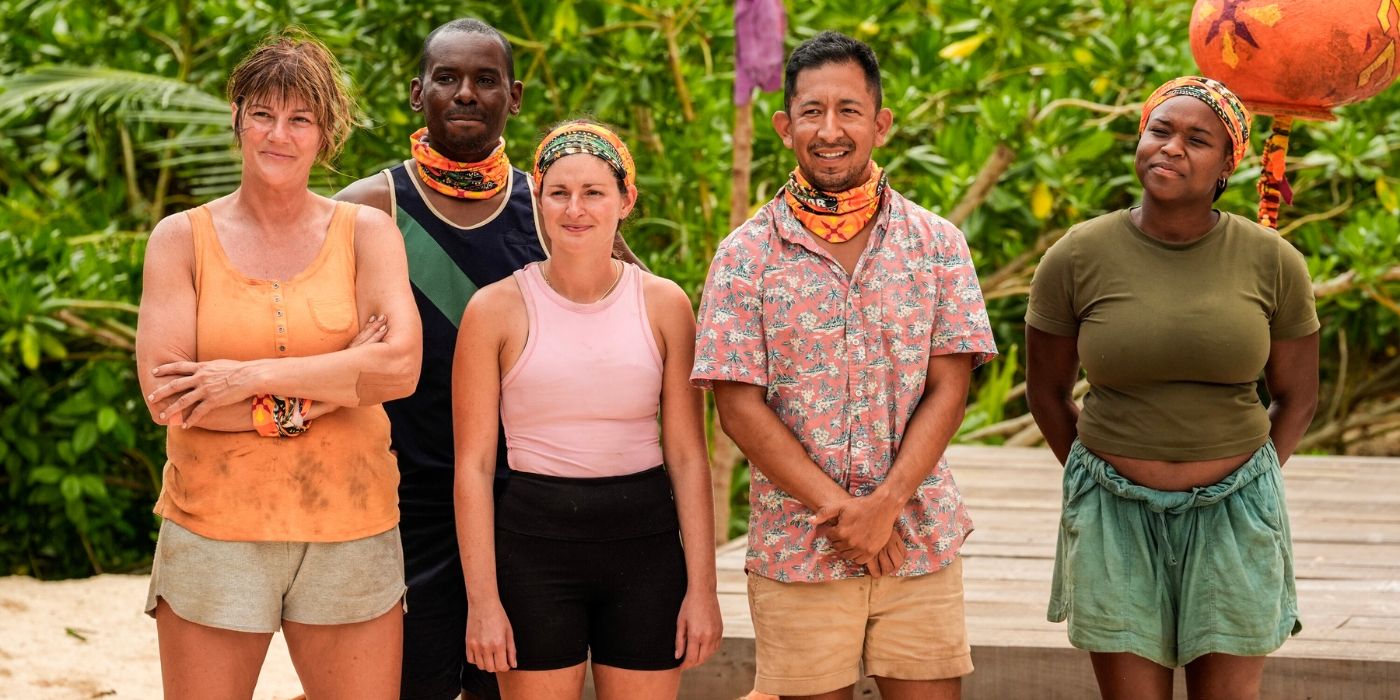 Chrissy, Cedrek, Bianca, Mitch, and Sai form the new Civa Tribe on &lsquo;Survivor 48.'