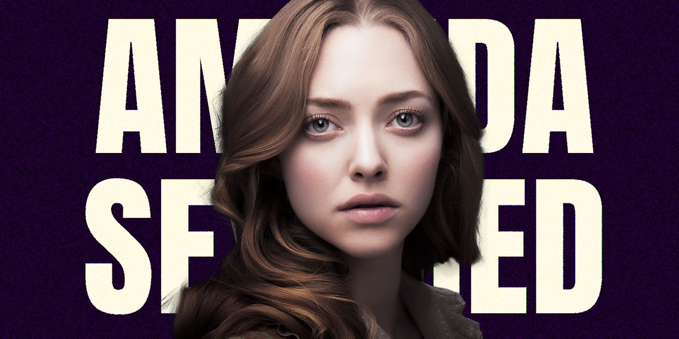 Blended image showing Amanda Seyfried with her name in the background