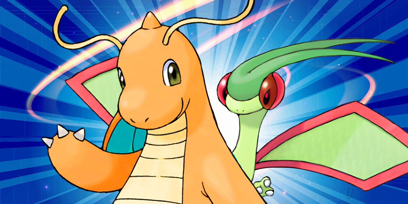 Blended image showing Dragonite and Flygon