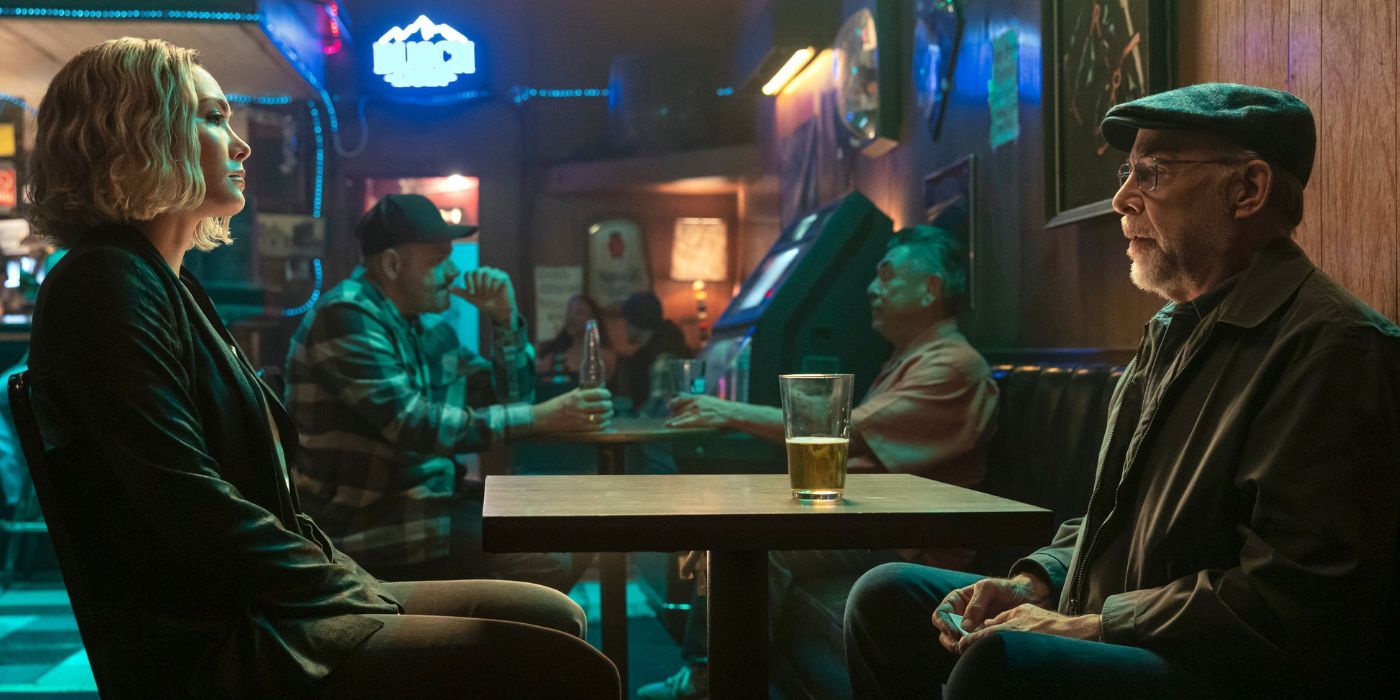 Daniella Pineda and J.K. Simmons in The Accountant 2.