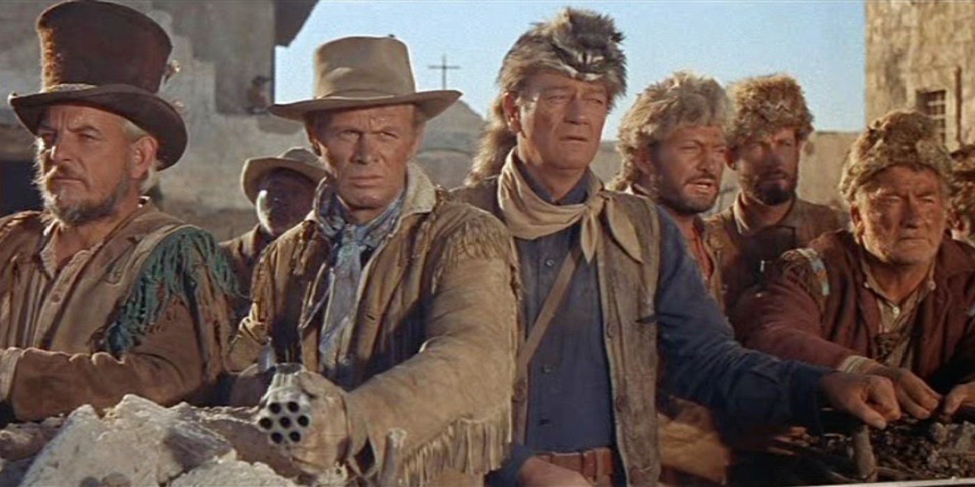 A group of cowboys in The Alamo