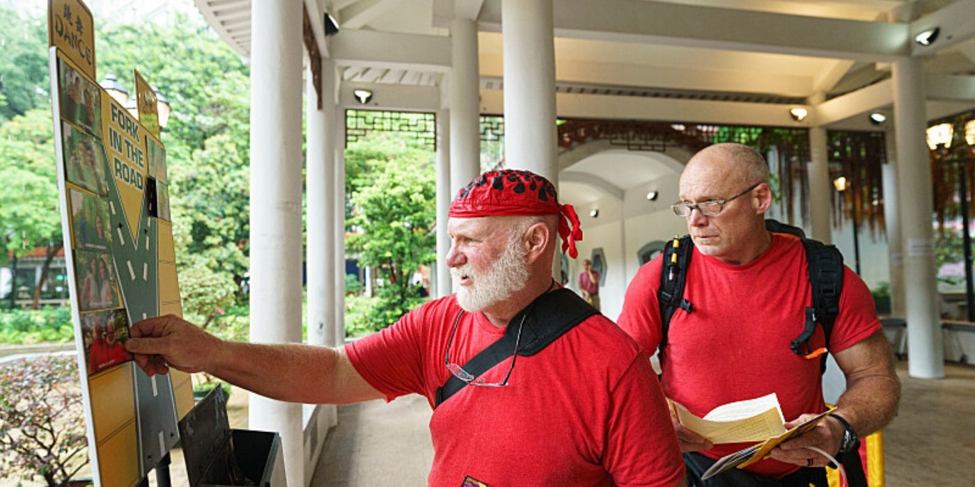 Mark and Larry select the dance route for the Fork in the Road on &lsquo;The Amazing Race&rsquo; Season 37.