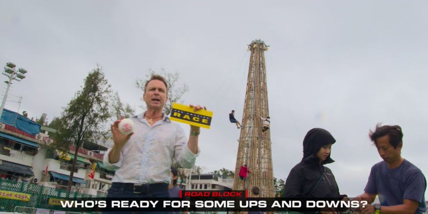 Phil Keoghan presents the Roadblock in Hong Kong on &lsquo;The Amazing Race&rsquo; Season 37.