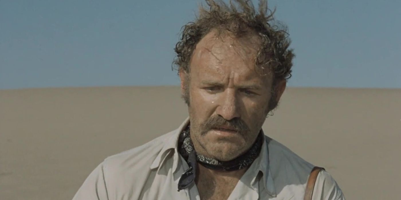 Gene Hackman looking pensive in The Hunting Party