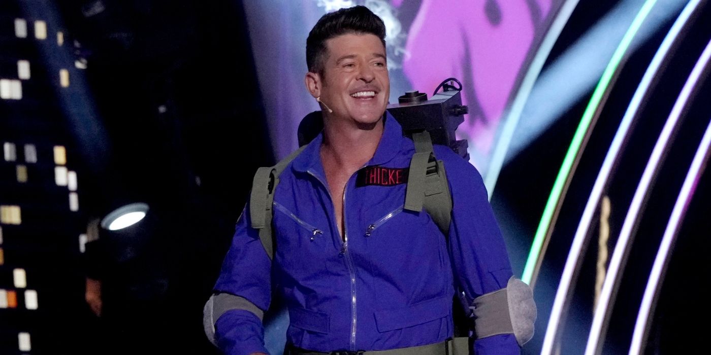Robin Thicke dressed up for &lsquo;Ghostbusters&rsquo; Night on &lsquo;The Masked Singer.'