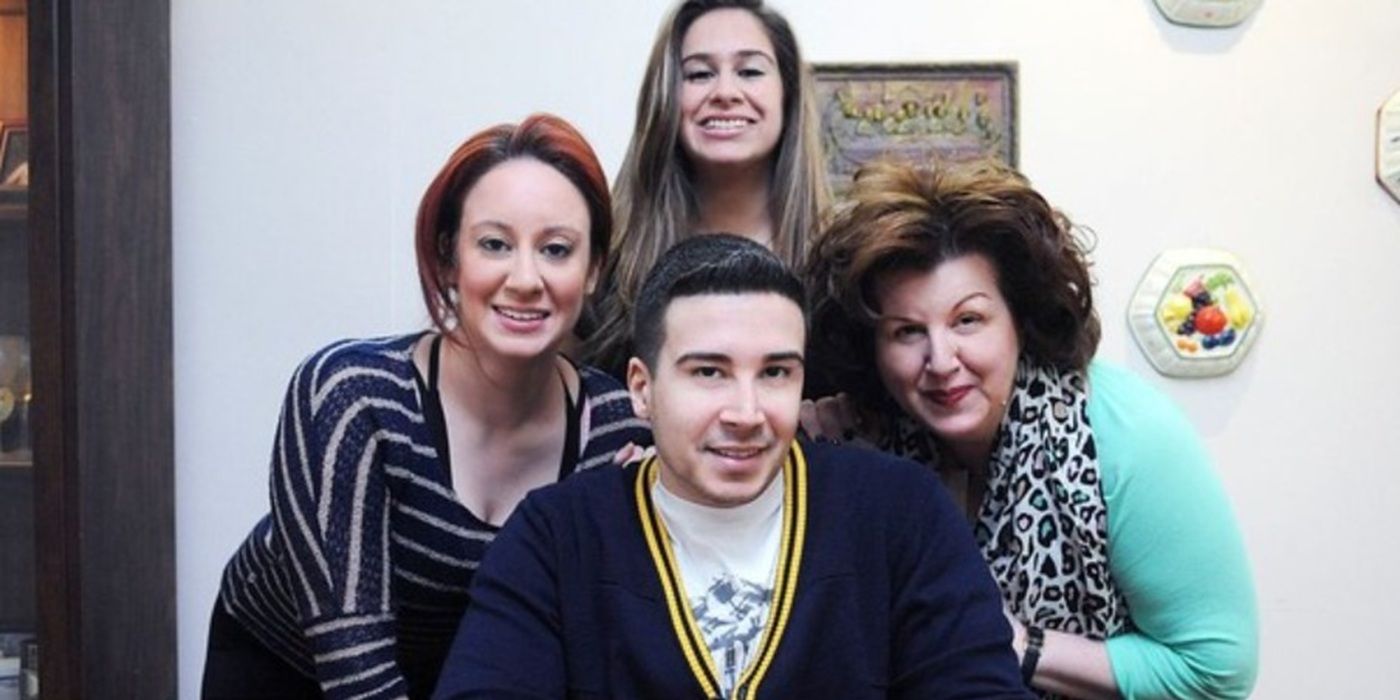 Vinny Guadagnino poses for a promo picture with others for &lsquo;The Show with Vinny&rsquo;.