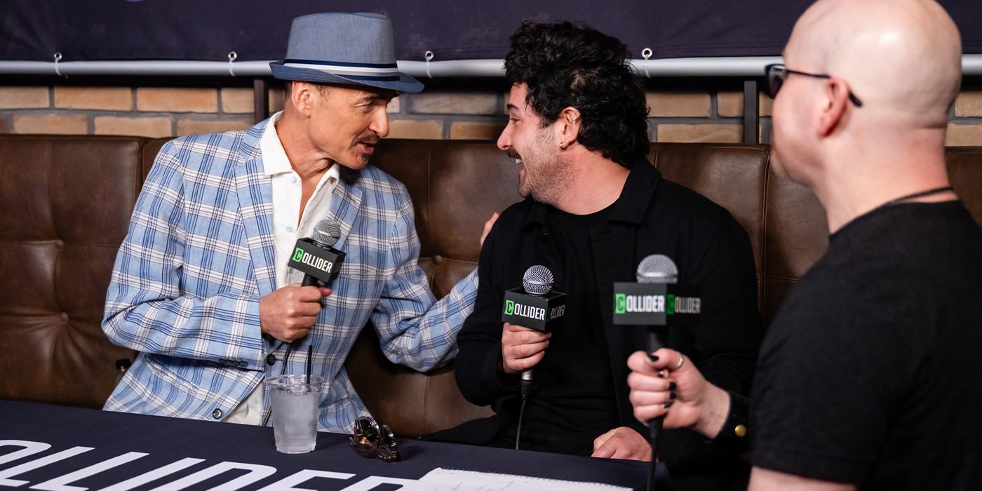 Julian McMahon and Lorcan Finnegan at SXSW 2025 for The Surfer