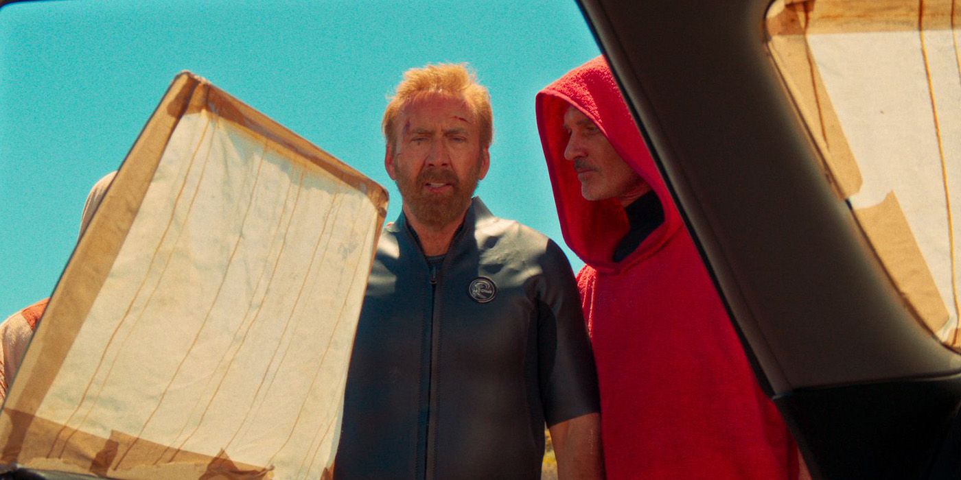 Nicolas Cage and Julian McMahon in The Surfer