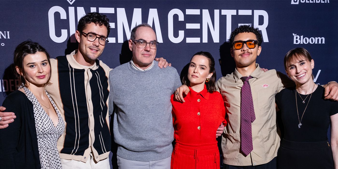 The Threesome cast with Perri Nemiroff at SXSW 2025