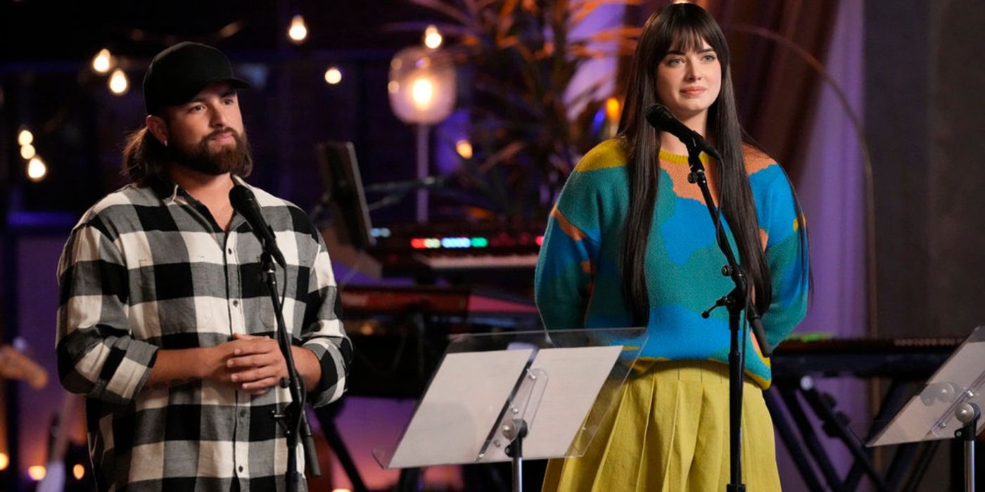 Braxton Garza and Jadyn Cree during rehearsals for the Battles on 'The Voice' Season 27.