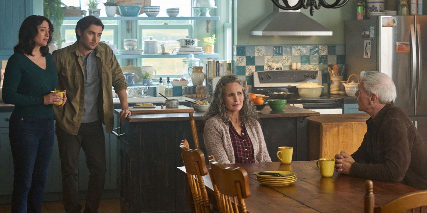 Spencer MacPherson, Chyler Leigh and Andie MacDowell in The Way Home