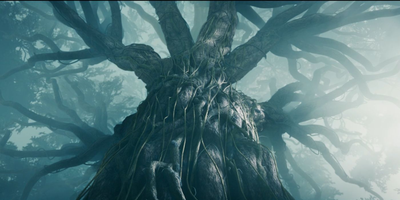 The chora Avendesora, the three of life, angled from below in The Wheel of Time Season 3, Episode 4.