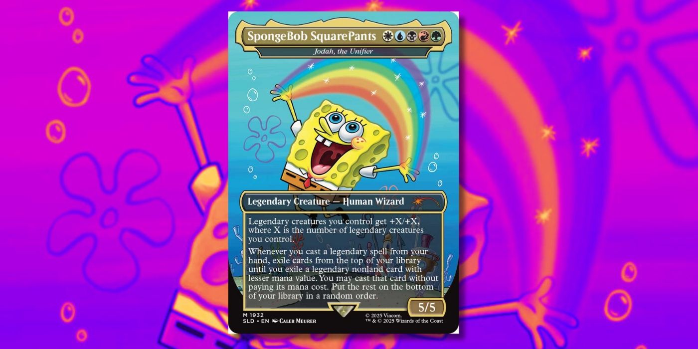 The SpongeBob card in the new Magic: The Gathering game