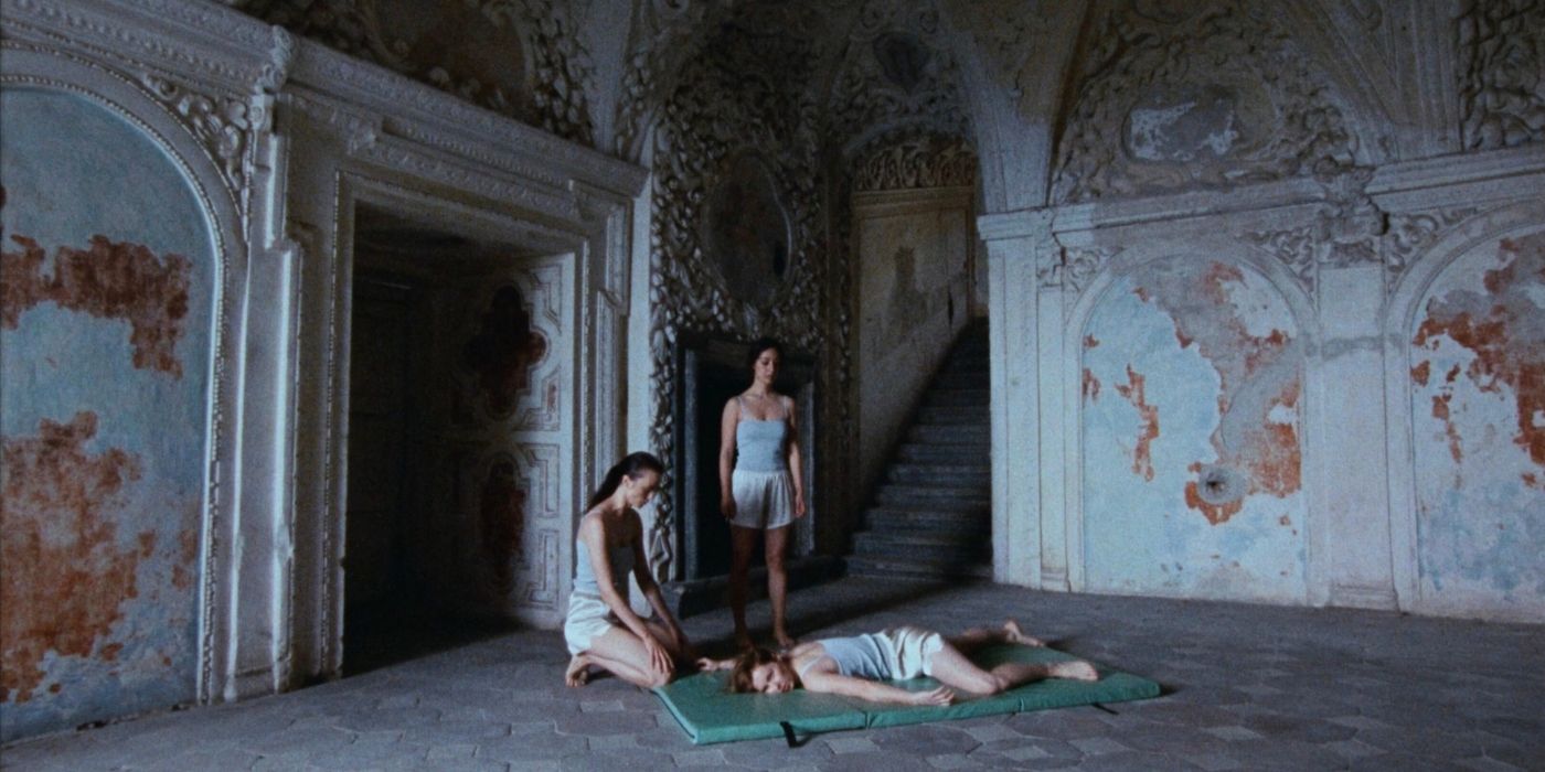 Three women pretending to die in Glorious Summer