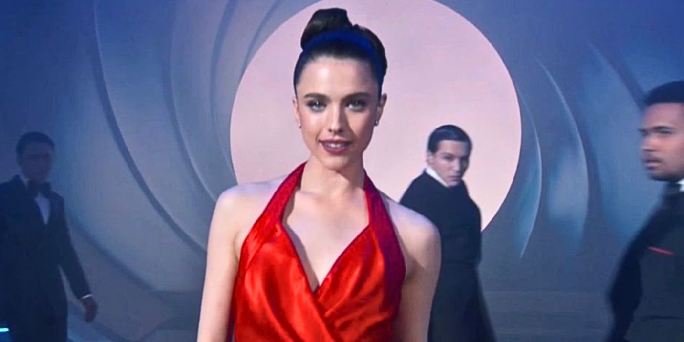 Margaret Qualley at the Oscars James Bond tribute